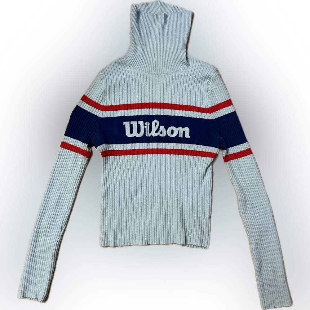 Taylor Swift Forever 21 Wilson Blue Turtleneck Sweater Womens Midnights Small